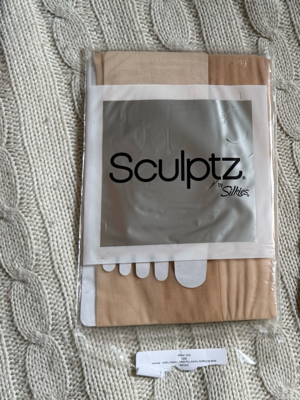 Silkies Sculptz Toeless Sheer Tights in Nude